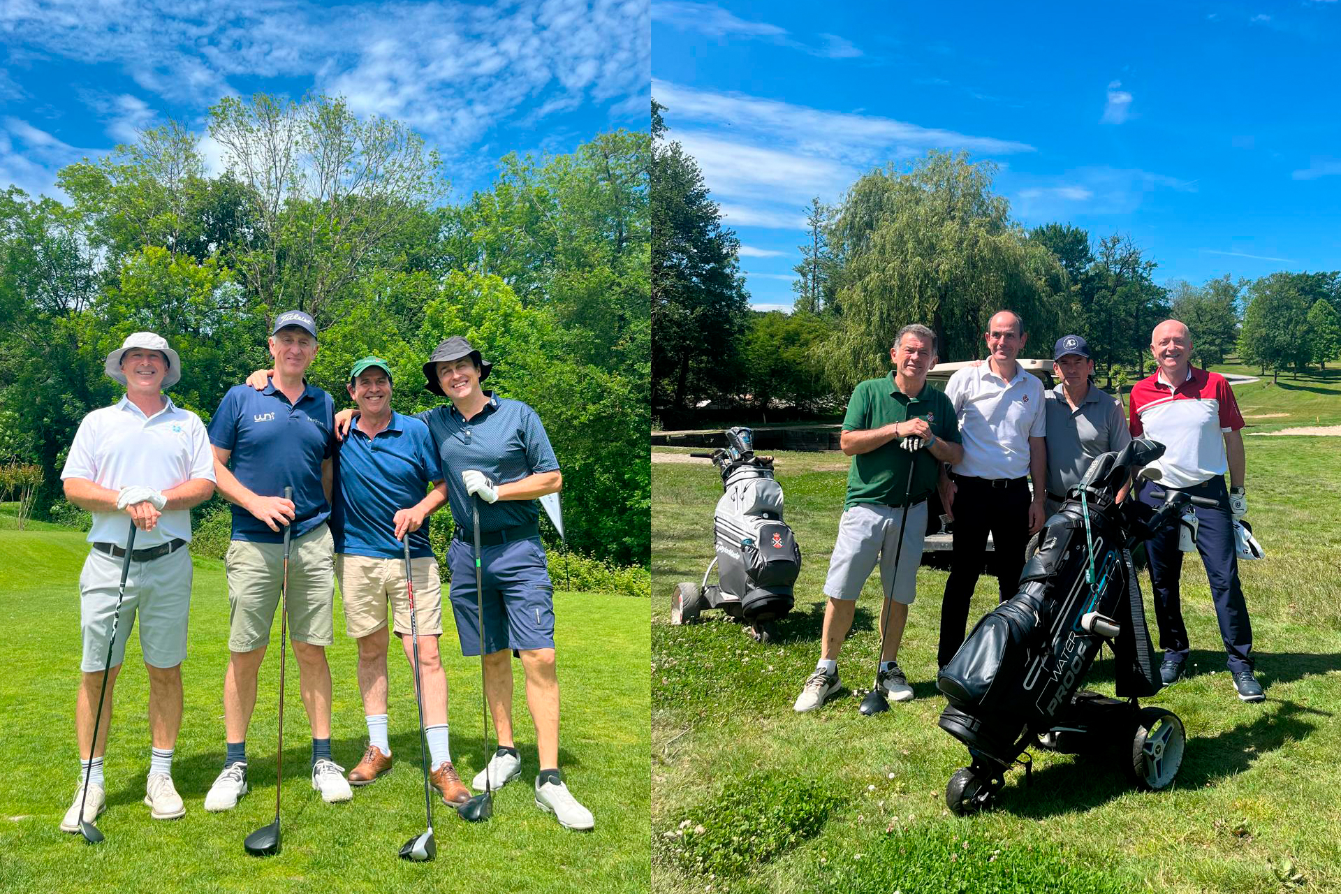 Varias glfistas en un campo de golf